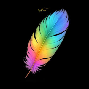 Rainbow Feather Design