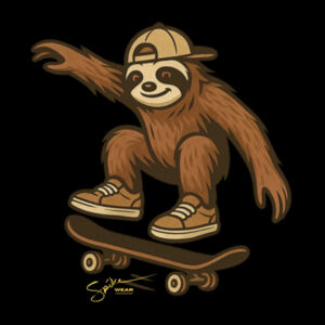 Skater Sloth Design